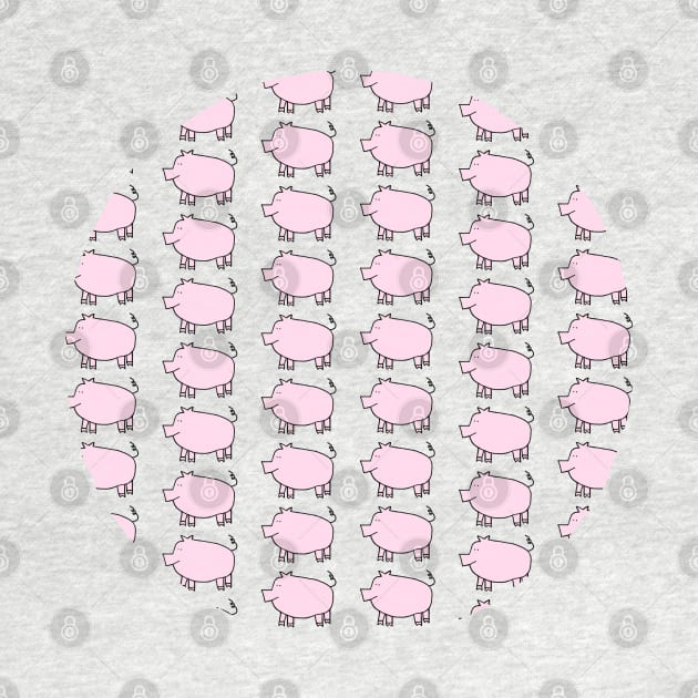 Pink Pig Pattern by ellenhenryart